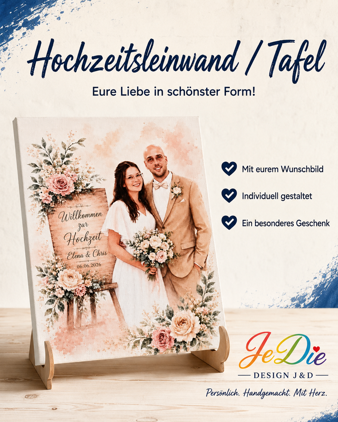 Hochzeitsmomente auf Leinwand